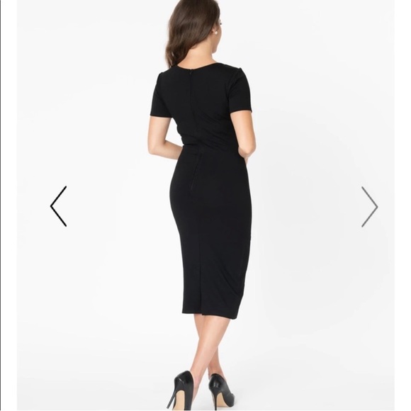 Unique Vintage 60’s Presley Navy Midi Dress - Picture 2 of 15